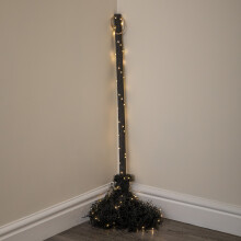 1.1m Battery Powered Light up Halloween Witch's Broomstick with LEDs