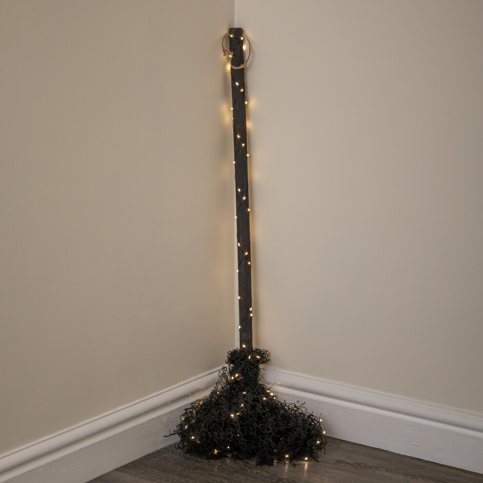 Smart Garden Products 1.1M Battery Powered Light Up Halloween Witch's Broomstick With Leds