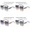 (Gray Pink)Versatile Square Metal Sunglasses With Gradient Lenses For Leisure Statements 2