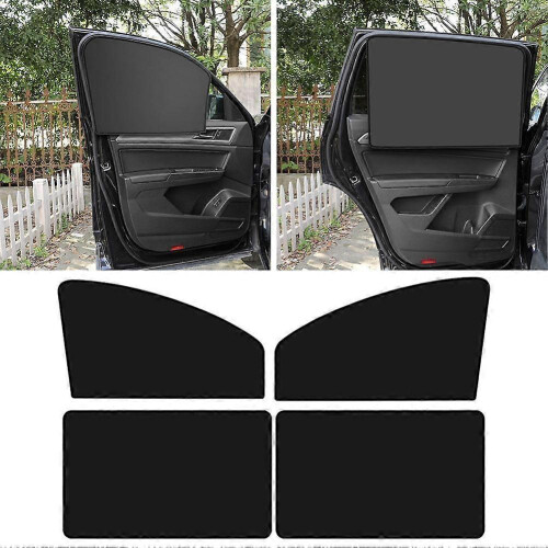 (one size, 4 piece set) 4x Magnetic Car Window Sun Shade Screen UV Visor Protector Sunshade B1Z0 2