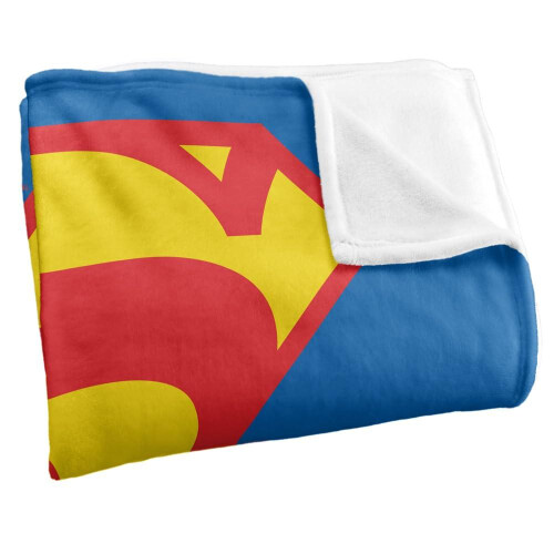 Superman (147cm x 91cm, Multicoloured) Superman 1993 Shield Soft Touch Blanket 2