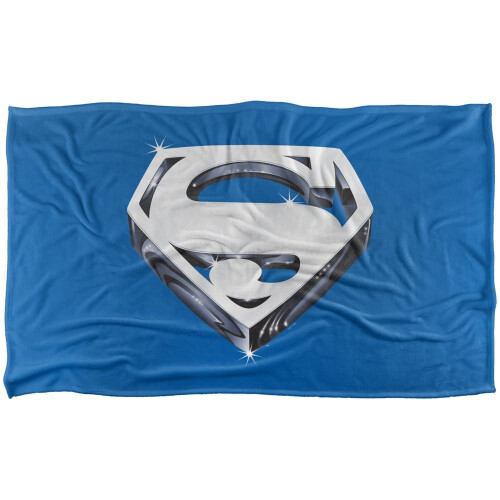 Superman (152cm x 127cm, Multicoloured) Superman 1978 Shield Blanket