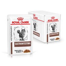 Royal Canin Veterinary Gastrointestinal Wet Cat Food Thin Slices in Gravy - 48 x 85g Pouches