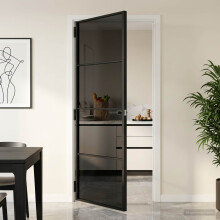vidaXL Interior Tür 83 x 201,5 cm Verbautes Glas und Aluminium