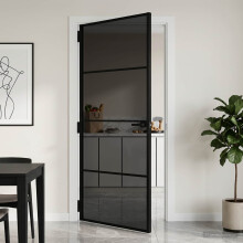 vidaXL Interior Tür 102,5 x 201,5 cm Verbautes Glas und Aluminium