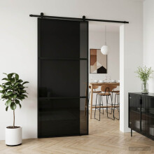 vidaXL Schiebetür 102 x 205 cm Verbautes Glas und Aluminium
