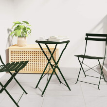 vidaXL Bistrotisch Dunkelgrün Ø 50 x 71 cm Pulverbeschichteter Stahl