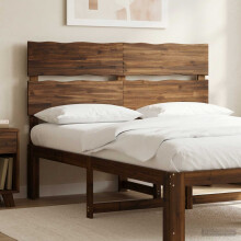 vidaXL Kopfteil mit Live Edge ROSTOCK Dunkelbraun 150 cm