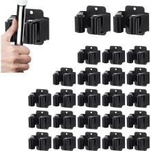 24PCS Broom and Mop Holder, Heavy Duty Garden Tool Organizer Rack Rake and Shovel Handle, Stainless Steel Mop Hanger Kit