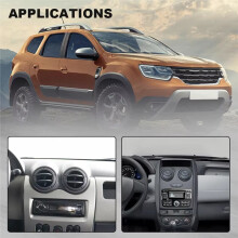 4PCS Air Conditioning Vent Grille Cover for Duster Master Dacia Logan Sandero Black Air Vent 8200212480