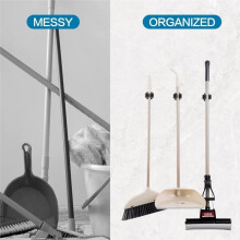 24-Teiliges Besen- und Mopphalter-Set, Robustes Gartengeräte-Organizer-Regal mit Rechen- und Schaufelstiel, Moppaufhänger-Set Aus Edelstahl