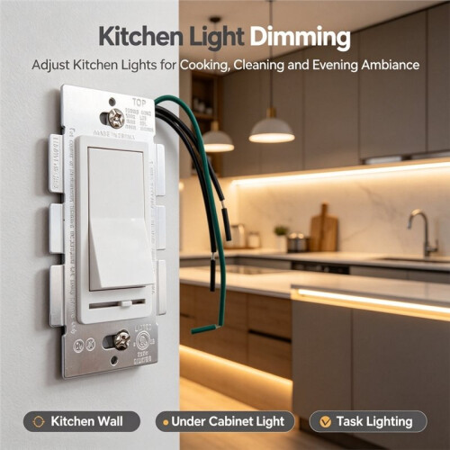 US Standard Dimming /Dimmer, Electronics Rotary /Off Fan-Speed Control, Slide/Rotate LED Lighting Dimmer, 1PC