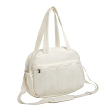 (Ivory)Unisex Travel Tote With Tearresistant Oxford Material For Short Trips Yoga And