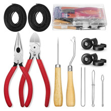 Glove Relacing Kit for Baseball Softball Mitt, Complete Glove Lacing Care and Repair Set with Tools