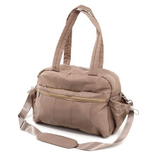 (Tan)Unisex Travel Tote With Tearresistant Oxford Material For Short Trips Yoga And