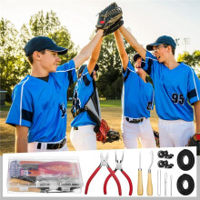 Glove Relacing Kit for Baseball Softball Mitt, Complete Glove Lacing Care and Repair Set with Tools