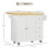 Rolling Kitchen Island with Drop Leaf & Drawers 2