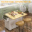 Rolling Kitchen Island with Drop Leaf & Drawers 3