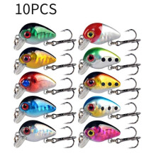 10pcs Fishing Lures Kinds Of Minnow Fish Bass Tackle Hooks Baits Crankbaits
