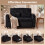 Homcom HOMCOM 2 Seater Sofa Bed, 3-in-1 Corduroy Pull Out Sleeper Sofa, Black 4