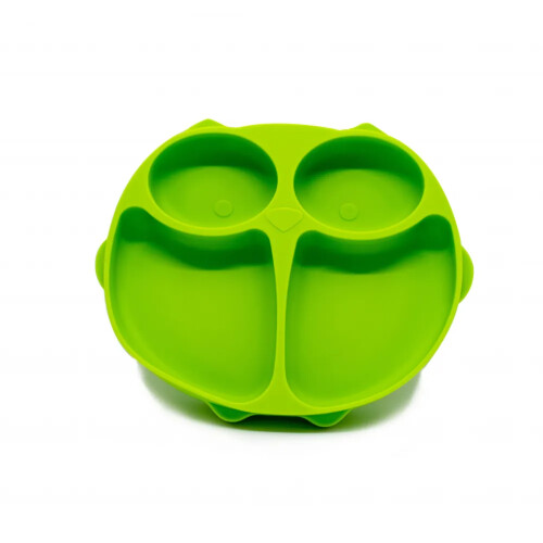 Callowesse Silicone Suction Weaning Plate Owl
