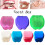 (White)Denture Bath Box Cases Dental False Teeth Storage With Hanging Container Net 3