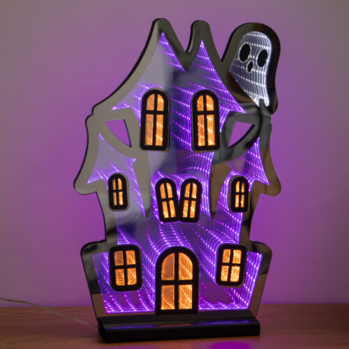 Smart Garden Products 39cm Light up Halloween Haunted House Infinity Light Decoration with LEDs