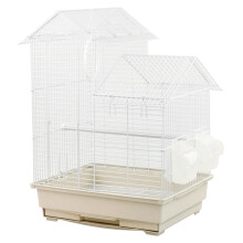 KCT Santiago Small Exotic Portable Bird Cage - White