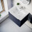 NES Home Nes Home 600mm Wall Hung Blue Drawers Basin Vanity Silver Handle 4