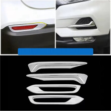 Car Rear Fog Lamp Light Bumper Reflector Frame Cover Trim Chrome Refit Exterior Part for Qashqai J11 2019 2020