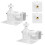 2 PCS Universal Solar Panel Gutter Mount, White Adjustable Aluminum Alloy Bracket for Security Cameras and Solar Panels 1