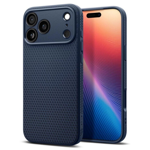 Etui Spigen Liquid Air do iPhone'a 17 Pro - niebieskie