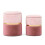 Velvet Storage Ottoman Set, Pink, 32L + 21L Capacity 1