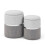 Ensemble ottoman 2 pièces en velours avec rangement, gris 2