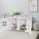 Litter Box Enclosure Cat House with Double Doors and Windows Decorative Litter Box 4