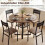 Round Dining Table with Shelf, Seats 4-6, Rustic Brown 3