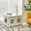 Litter Box Enclosure Cat House with Double Doors and Windows Decorative Litter Box 5