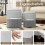 Ensemble ottoman 2 pièces en velours avec rangement, gris 3