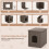 Cat Litter Box Cabinet with Folding Door, Weatherproof PP 4
