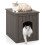 Cat Litter Box Cabinet with Folding Door, Weatherproof PP 2