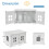 Litter Box Enclosure Cat House with Double Doors and Windows Decorative Litter Box 3