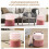 Velvet Storage Ottoman Set, Pink, 32L + 21L Capacity 5
