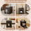 Cat Litter Box Cabinet with Folding Door, Weatherproof PP 3