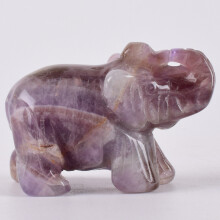 (Amethyst)Cristal de quartzo turquesa malaquita pedra preciosa natural elefante esculpido à mão jaspe