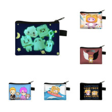 (Fluorescent)Lankybox Coin Purse Card Holder Wallet Cosmetic Pouch Portable Organizer Storage