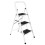 (3 Step White) Futura Step Ladder Folding Step Stool Heavy Duty 150Kg Capacity 1