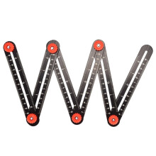 Aluminum Alloy Multi-Function Folding Ruler & Carpenter'S Square with Protractor - 6-Fold Rule
