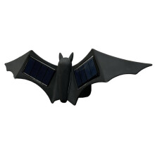 Halloween Bat Solar Wall Light with 3000K Warm Glow, Perfect for Garden, Patio, and Hallway Decor White Light
