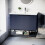 NES Home Nes Home 800mm Wall Hung Blue Drawers Basin Vanity Black Frame & Handle 2