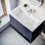 NES Home Nes Home 800mm Wall Hung Blue Drawers Basin Vanity Black Frame & Handle 4